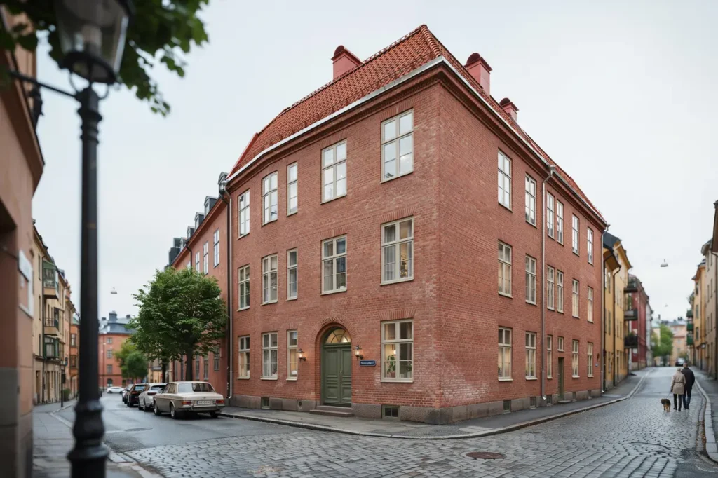 takoml ggning med nytt tegel p flerbostadshus i s dermalm